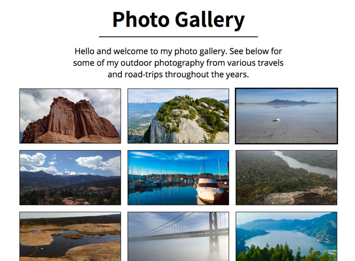 Photo Gallery Web App